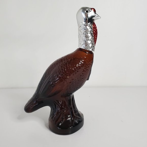 AVON Vintage Wild Turkey Country After Shave Empty Bottle Brown/Red Glass - Picture 3 of 7